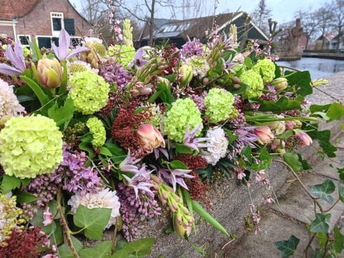 Rouwarrangement Nature Pink