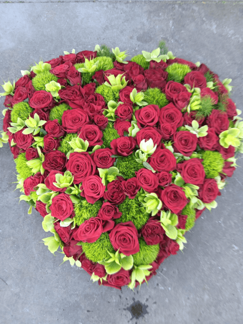 Rouwhart rood-groen